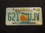 Kentekenplaat licenseplate Florida Hillsborough USA, Verzamelen, Automerken, Motoren en Formule 1, Verzenden, Gebruikt, Auto's
