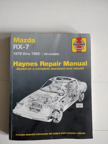 Mazda Rx7 werkplaatshandboek/reparatiehandleiding beschikbaar voor biedingen