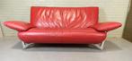 Vintage Rolf Benz leren bankstel bank sofa, rood, Huis en Inrichting, Banken | Bankstellen, 150 tot 200 cm, Gebruikt, 75 tot 100 cm