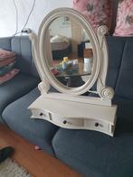 Ovale spiegel met lade, Ophalen of Verzenden, Ovaal, 50 tot 100 cm, Minder dan 100 cm