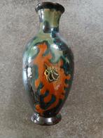 Prachtige speciale vaas, Gouda plateel vaas, 813., Huis en Inrichting, Ophalen, Overige kleuren, Minder dan 50 cm, Glas