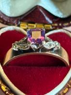 Vintage 9 karaat gouden ring, 18 tot 19, Verzenden, Zo goed als nieuw, Dame