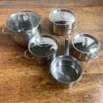 Pannenset Gero, Huis en Inrichting, Keuken | Potten en Pannen, Gebruikt, Pannenset, Ophalen of Verzenden, Rvs