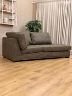 Bank hoek met eiland microvezel groen | MOET SNEL WEG!, Huis en Inrichting, Banken | Bankstellen, Ophalen, 75 tot 100 cm, Rechte bank