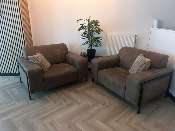 2x1.5-zits banken, Huis en Inrichting, Banken | Complete zithoeken, Zo goed als nieuw, Ophalen