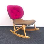 Moroso Klara Schommelstoel | Design Fauteuil | Roze / Bruin, Hout, Gebruikt, 75 tot 100 cm, Ophalen of Verzenden