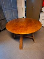 Mooie ronde houten eettafel, Huis en Inrichting, Tafels | Eettafels, Ophalen, Gebruikt, Rond, Landelijk