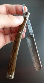 B.A.O. Goldfinch Germany Straight Razor Abalone Inlaid Antiq, Ophalen of Verzenden