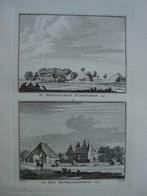 23-24 / Mariekerke & Waterloozewerve Kopergravure 1754, Antiek en Kunst, Kunst | Etsen en Gravures, Ophalen of Verzenden