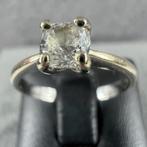 Gouden Ring | 14k* | 2,01g | witgouden solitair |16| 381141, Sieraden, Tassen en Uiterlijk, Gebruikt, Ophalen of Verzenden, Kleiner dan 17