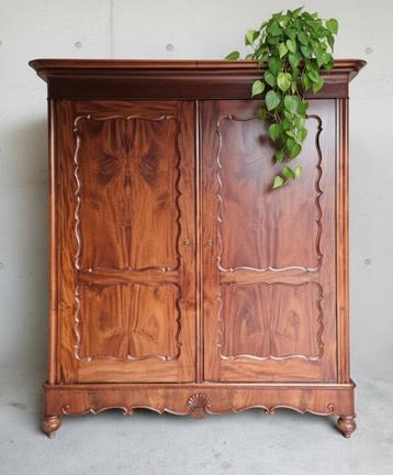 Antieke XXL Biedermeier meidenkast vintage linnenkast kast  beschikbaar voor biedingen