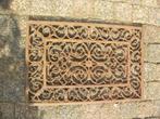 Architectonisch ornament, grote gietijzeren deurmat, Gebruikt, Gietijzer, Schoonloopmat, Ophalen of Verzenden