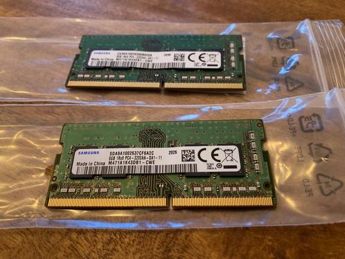 2 x 8GB Samsung DDR4 3200MHZ So dimm/260 Pins, Computers en Software, RAM geheugen, Gebruikt, Laptop, 8 GB, DDR4, Ophalen of Verzenden