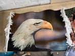 Perzisch Wandtapijt 50x70 cm – Amerikaanse Eagle, Meerdere dieren, Dwergpapegaai of Agapornis