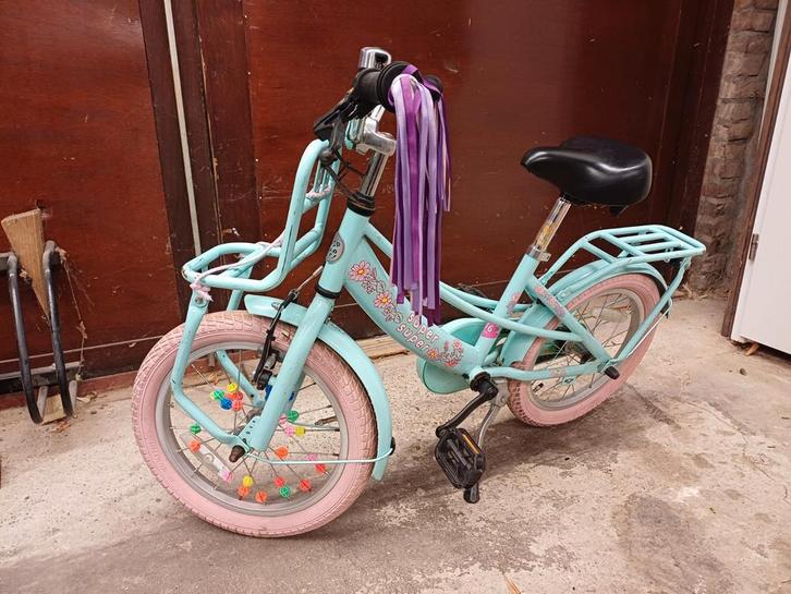 Meisjesfiets 16 inch - Gebruikt, Fietsen en Brommers, Fietsen | Meisjes, Gebruikt, 16 inch, Ophalen