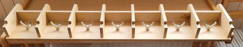 Professionele  multiplex kapstok met 7 dubbele RVS haken, Huis en Inrichting, Woonaccessoires | Kapstokken, Gebruikt, Minder dan 100 cm