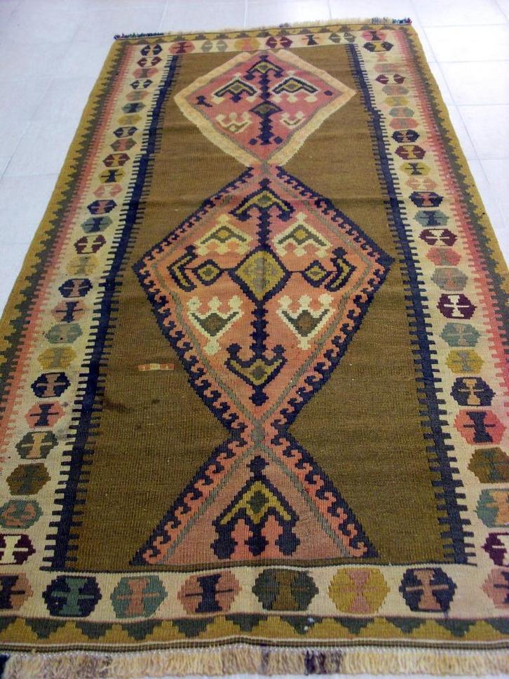 Antiek Quba kelim 290 x 138/Vloerkleed/Perzisch tapijt/loper, Huis en Inrichting, Stoffering | Tapijten en Kleden, 100 tot 150 cm