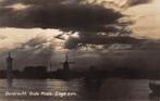 Dordrecht Oude Maas Lage zon Watertoren en Molen Type fotok., Gelopen, Zuid-Holland, 1920 tot 1940, Verzenden