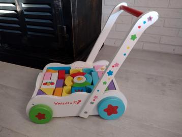 Woezel en Pip loopwagen met blokken  beschikbaar voor biedingen