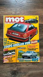 MOT: Peugeot 405, Toyota Celica, Audi 90, Mercedes W124, Ophalen of Verzenden, Gelezen, Algemeen