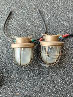 Antieke messing scheepslamp, Ophalen of Verzenden, Gebruikt