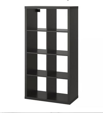 Twee Ikea Kallax 2x zwart 1 jaar jong