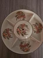 Vintage Japanse Serveerschaal met Pauwen, Ophalen, Gebruikt, Keramiek, Schaal of Schalen
