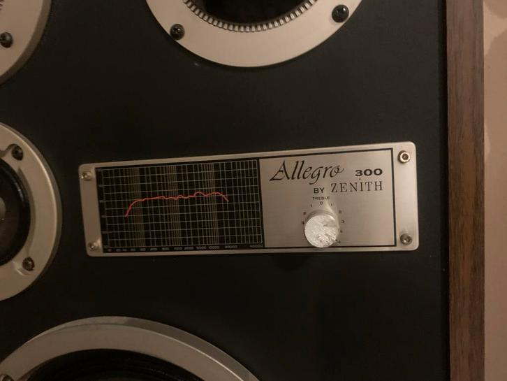 Zenith Allegro 300 Vintage Luidsprekers, Audio, Tv en Foto, Luidsprekers, Gebruikt, Front, Rear of Stereo speakers, 60 tot 120 watt