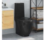 Nieuw in doos toilet met stortbak zwart hoogglans, Doe-het-zelf en Verbouw, Ophalen, Nieuw, Toilet