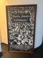 Mega retro vintage  theater poster in lijst, Ophalen of Verzenden, Zo goed als nieuw