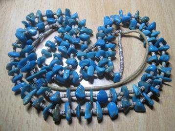 Antiek turkoois ketting %100 natuurlijk zeldzaam 70gram 60cm beschikbaar voor biedingen