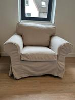 EKTORP Fauteuil Lichtbeige (in goede staat), Huis en Inrichting, Fauteuils, Ophalen, 75 tot 100 cm, Zo goed als nieuw, 100 tot 125 cm