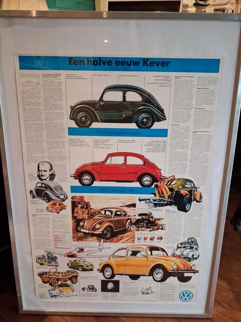 VW Kever Poster - 50 Jaar Volkswagen (1936-1985), Verzamelen, Posters, Zo goed als nieuw, Overige onderwerpen, Deurposter of groter
