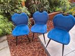 Eetkamerstoelen, Huis en Inrichting, Stoelen, Ophalen, Gebruikt, Blauw, Vier
