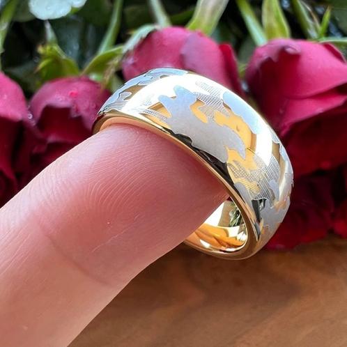 Trouwringen wolfraam - Aubri - In vier mooie kleuren, Sieraden, Tassen en Uiterlijk, Ringen, Nieuw, Dame, Overige kleuren, Overige materialen