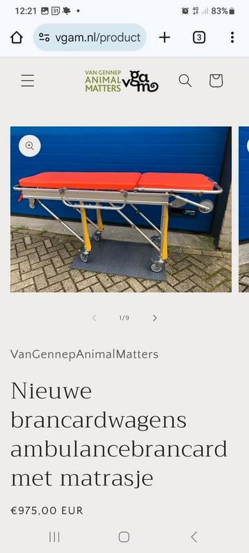 Ambulance brancard met matrasje beschikbaar voor biedingen
