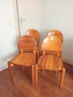 Daumiller Vintage Grenen Eetkamerstoelen - Set van 4, Huis en Inrichting, Ophalen, Gebruikt, Bruin, Vier