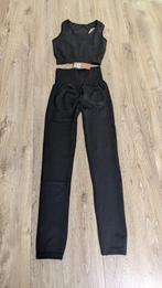 100% nieuw: yoga/fitness top en legging, maat 34/36, zwart, Kleding | Dames, Sportkleding, Verzenden, Zwart, Nieuw, Maat 34 (XS) of kleiner
