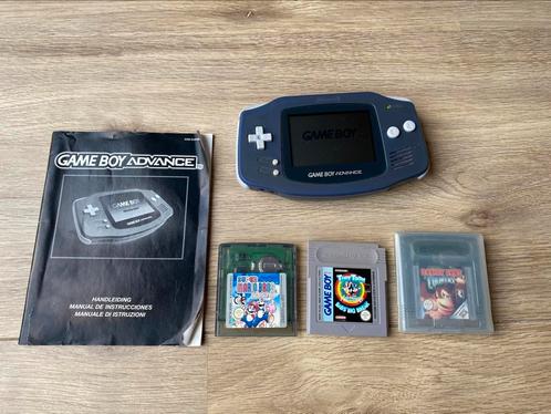 Nintendo Gameboy Advance Handheld met 3 top games, Spelcomputers en Games, Spelcomputers | Nintendo Game Boy, Zo goed als nieuw