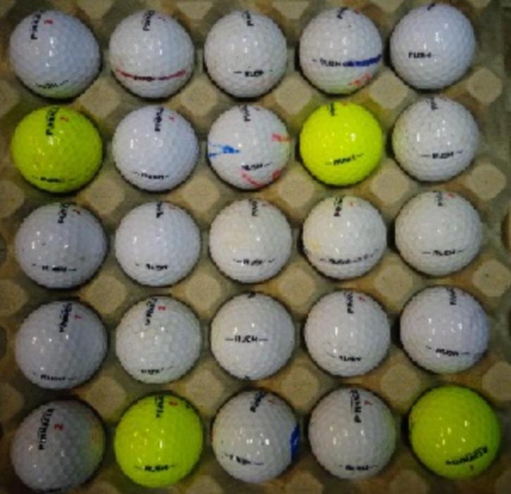 Golfballen Pinnacle Rush ZGAN gebruikt 25 stuks, Sport en Fitness, Golf, Zo goed als nieuw, Bal(len), Overige merken, Ophalen of Verzenden