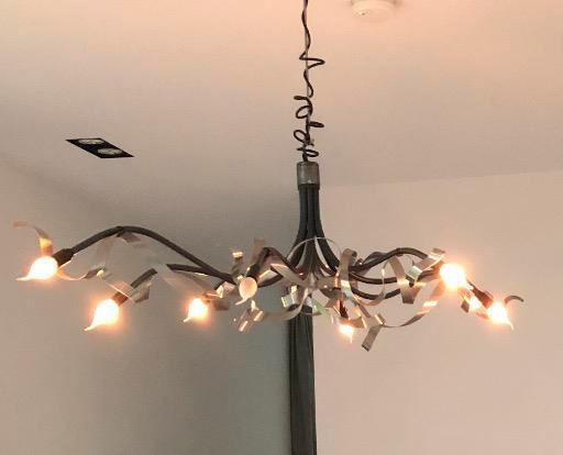 Jacco Maris design lamp Ruban Plié (ovaal), Huis en Inrichting, Lampen | Kroonluchters, Gebruikt, Ophalen