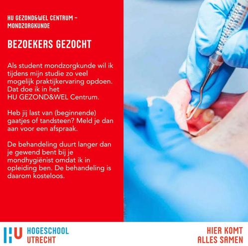Kosteloze gaatjes behandelen, Vacatures, Vacatures | Overige Vacatures, HBO, Vanaf 3 jaar, Tijdelijk contract, Overige uren
