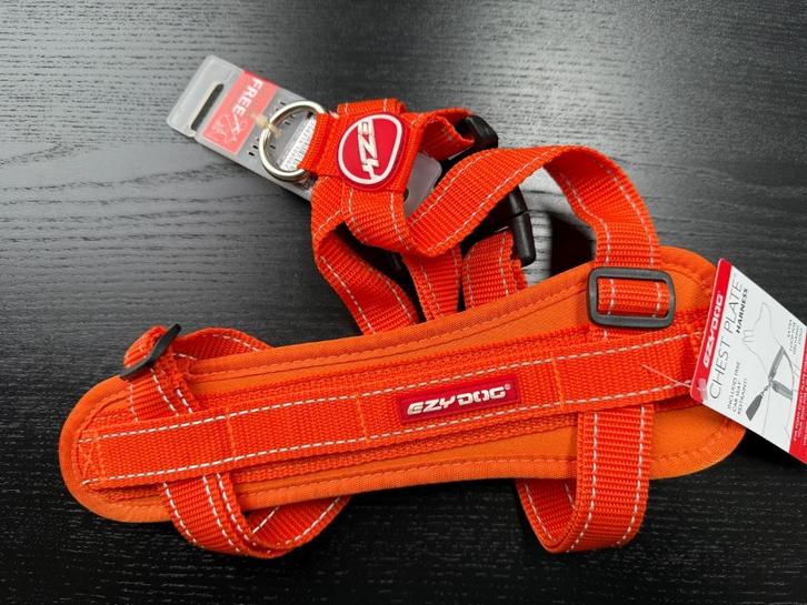 EzyDog Chest Plate hondenharnas oranje, maat L, Dieren en Toebehoren, Hondenhalsbanden en Penningen, Nieuw, Ophalen of Verzenden