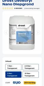 Drost Devecryl Nano Diepgrond, Doe-het-zelf en Verbouw, Verf, Beits en Lak, Ophalen, Zo goed als nieuw, Wit