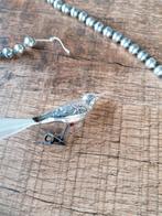 Zilveren glazen kerst Vogeltjes klein en kralen ketting glas, Diversen, Kerst, Ophalen of Verzenden, Zo goed als nieuw