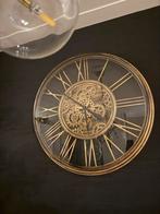 Wandklok brons - 80cm, Ophalen, Zo goed als nieuw, Analoog, Wandklok