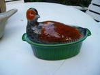 Oude Franse pate pot 25 x 20 cm  Fazant, Ophalen of Verzenden