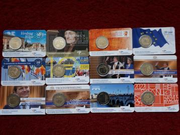 Complete set speciale 2 Euro's Nederland (coincard KNM) beschikbaar voor biedingen