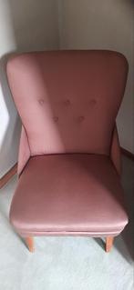 Vintage Wingback Fauteuil, Ophalen, Gebruikt, Hout, 75 tot 100 cm