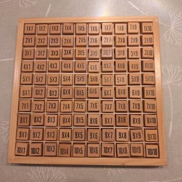 Houten Vermenigvuldigingsbord beschikbaar voor biedingen